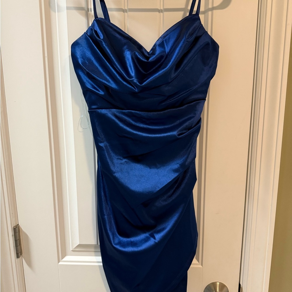 Emerald Sundae Royal Blue Mini Dress